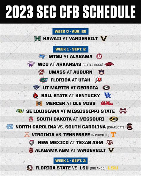 sec football weekly schedule|sec cfb schedule.